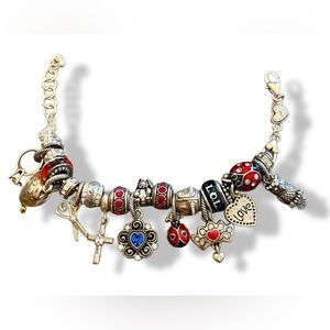 Brighton 7-7.5" bracelet with 20 charms
